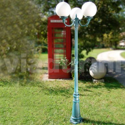 Outdoor Lamp Post 212 cm in Black Acrylic and Aluminium Made in Italy - Trovanero Viadurini