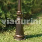 Two-light aluminium street lamp made in Italy, Anika Viadurini
