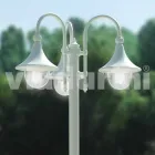 Outdoor lamp with three lights in white aluminium made Italy, Anusca Viadurini
