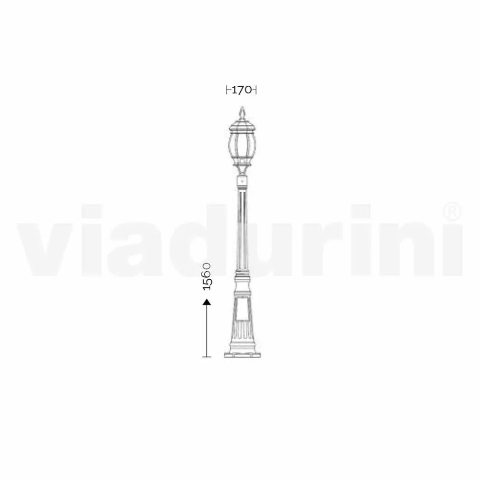 Outdoor lamp with an aluminium light made in Italy, Anika Viadurini