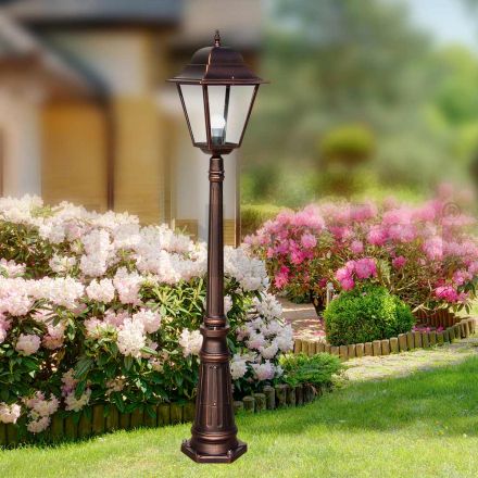 161 cm tall outdoor lamp in glass and die-cast aluminium - Alchemist Viadurini