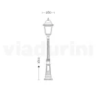 161 cm tall outdoor lamp in glass and die-cast aluminium - Alchemist Viadurini