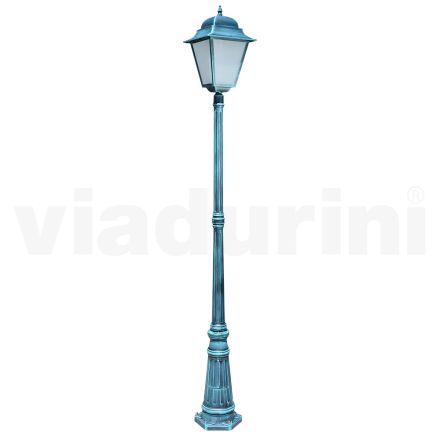 222 cm high outdoor lamp in glass and die-cast aluminium - Alchemist Viadurini
