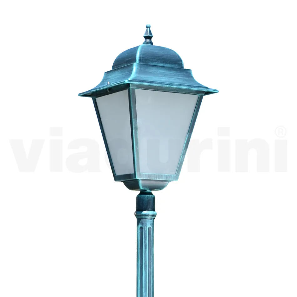 222 cm high outdoor lamp in glass and die-cast aluminium - Alchemist Viadurini