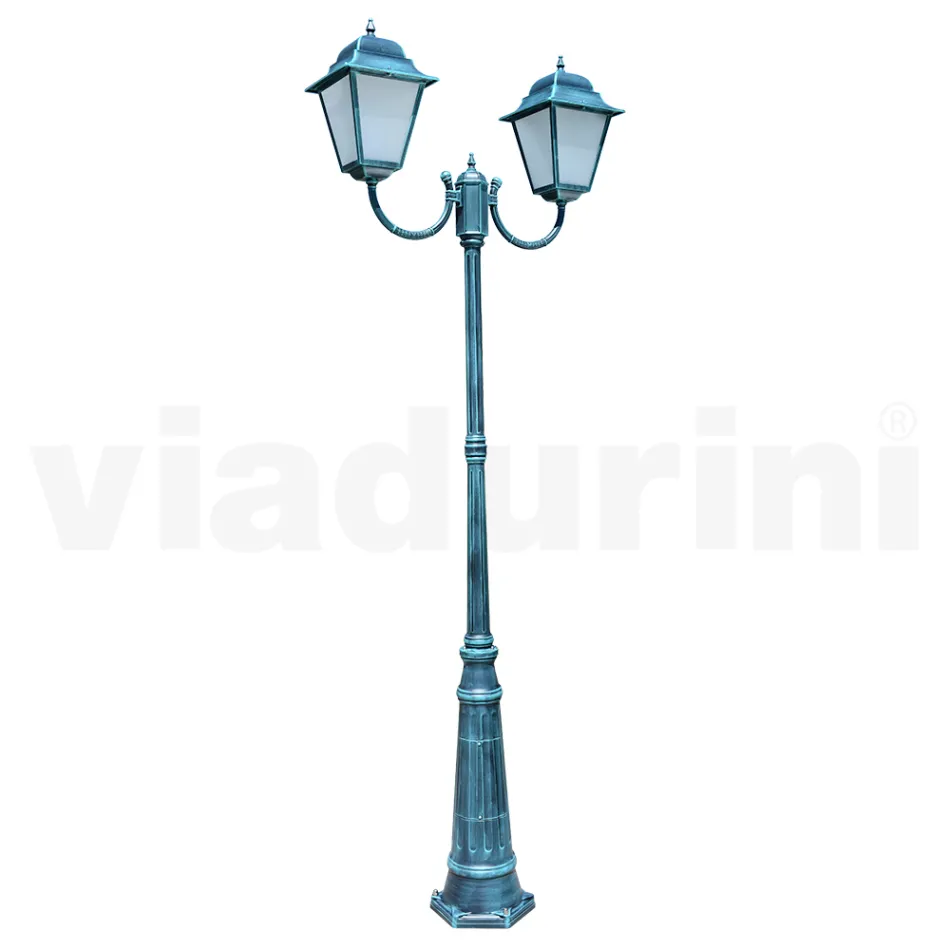 259 cm tall outdoor lamp in glass and die-cast aluminium - Alchemist Viadurini