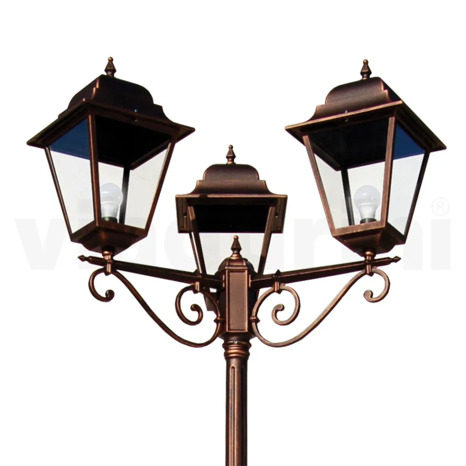 296 cm tall outdoor lamp in glass and die-cast aluminium - Alchemist Viadurini