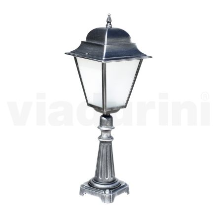 85 cm high outdoor lamp in glass and die-cast aluminium - Alchemist Viadurini