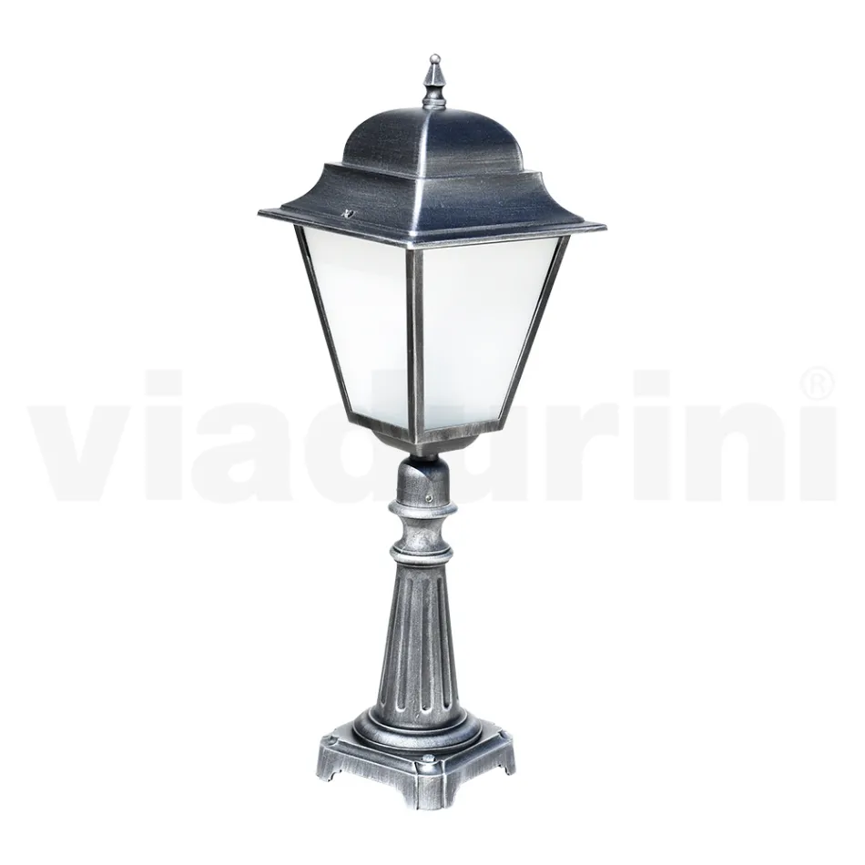 85 cm high outdoor lamp in glass and die-cast aluminium - Alchemist Viadurini