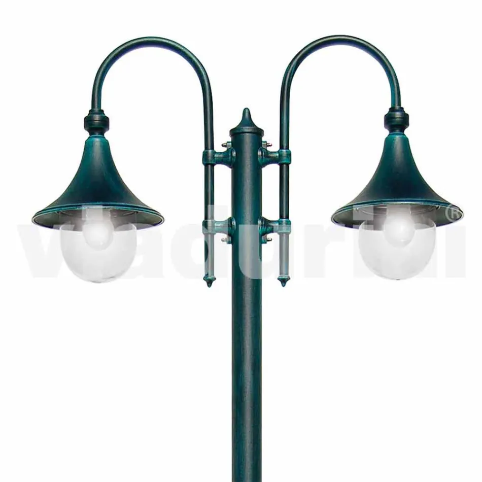 Outdoor lamp made of aluminium with two lights made in Italy, Anusca Viadurini