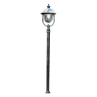 Outdoor Lamppost in Hand Painted Aluminium with Flowers Decoration - Bari Viadurini
