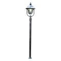 Outdoor Lamppost in Hand Painted Aluminium with Flowers Decoration - Bari