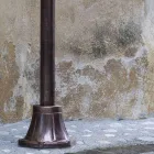 Outdoor Lamppost in Black Aluminium and Hand Painted Flowers - Latina Viadurini