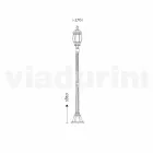 Outdoor lamp post in die-cast aluminium made in Italy, Anika Viadurini