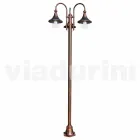 Outdoor lamp post in die-cast aluminium made in Italy, Anusca Viadurini
