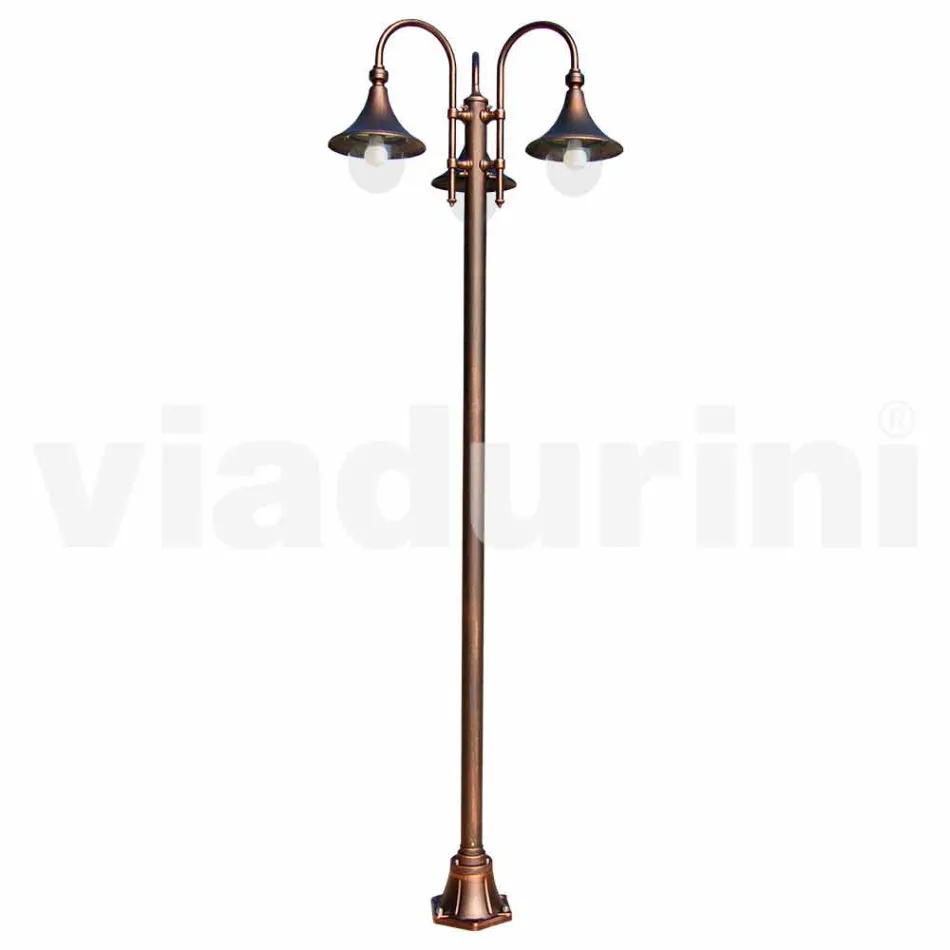 Outdoor lamp post in die-cast aluminium made in Italy, Anusca Viadurini