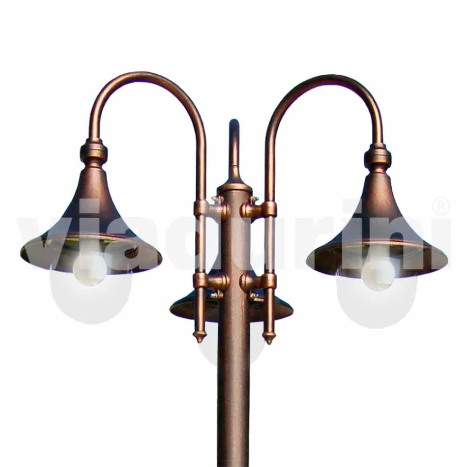 Outdoor lamp post in die-cast aluminium made in Italy, Anusca Viadurini