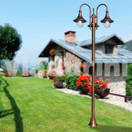 Outdoor lamp post in die-cast aluminium made in Italy, Anusca Viadurini
