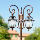 Kristel, three lights aluminium garden lamp made in Italy Viadurini