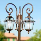 Kristel, three lights aluminium garden lamp made in Italy Viadurini