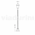 Classic aluminium garden lamp made in Italy, Aquilina Viadurini