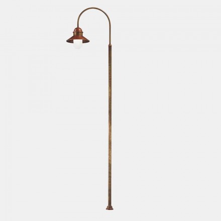 Garden Lamp Post with High or Low Arch in Brass and Copper - Edge by Il Fanale Viadurini