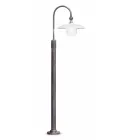 Garden Lamp Post Curved Design in Aluminium Hand Decorated - Campobasso Viadurini