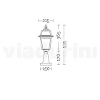 Garden lamp in Anthracite Aluminium and Sandblasted Glass - Elric Viadurini