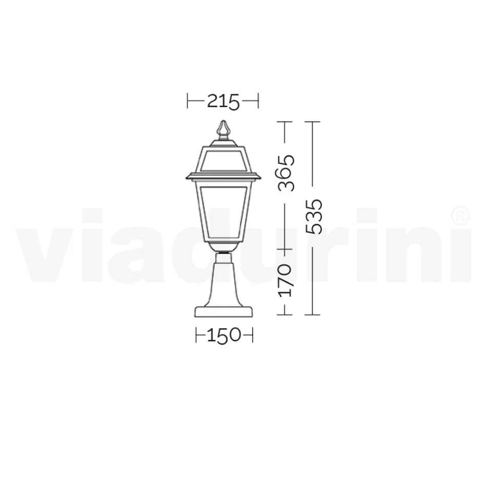 Garden lamp in Anthracite Aluminium and Sandblasted Glass - Elric Viadurini