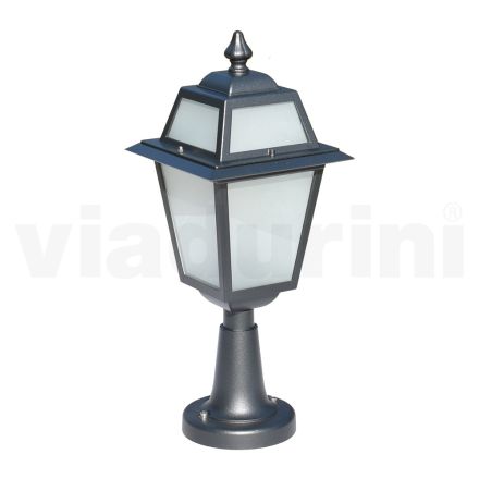 Garden lamp in Anthracite Aluminium and Sandblasted Glass - Elric Viadurini