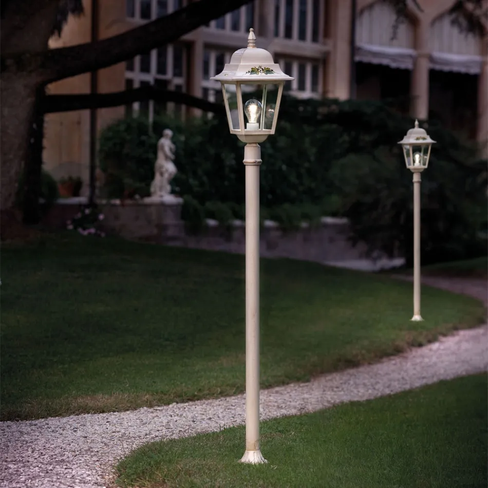 Aluminium Garden Lamp Post Classic Hand Painted Decoration - Gorizia Viadurini