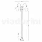 Garden lamp in white die-cast aluminium made Italy, Anusca Viadurini