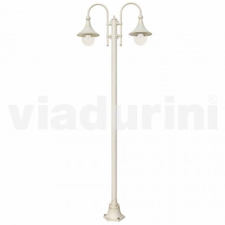 Garden lamp in white die-cast aluminium made Italy, Anusca Viadurini