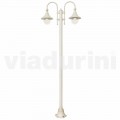 Garden lamppost made with white die-cast aluminium, made Italy, Anusca