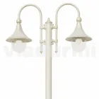 Garden lamp in white die-cast aluminium made Italy, Anusca Viadurini