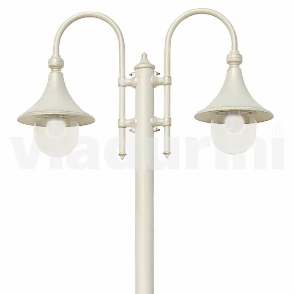 Garden lamp in white die-cast aluminium made Italy, Anusca Viadurini