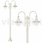 Garden lamp in white die-cast aluminium made Italy, Anusca Viadurini