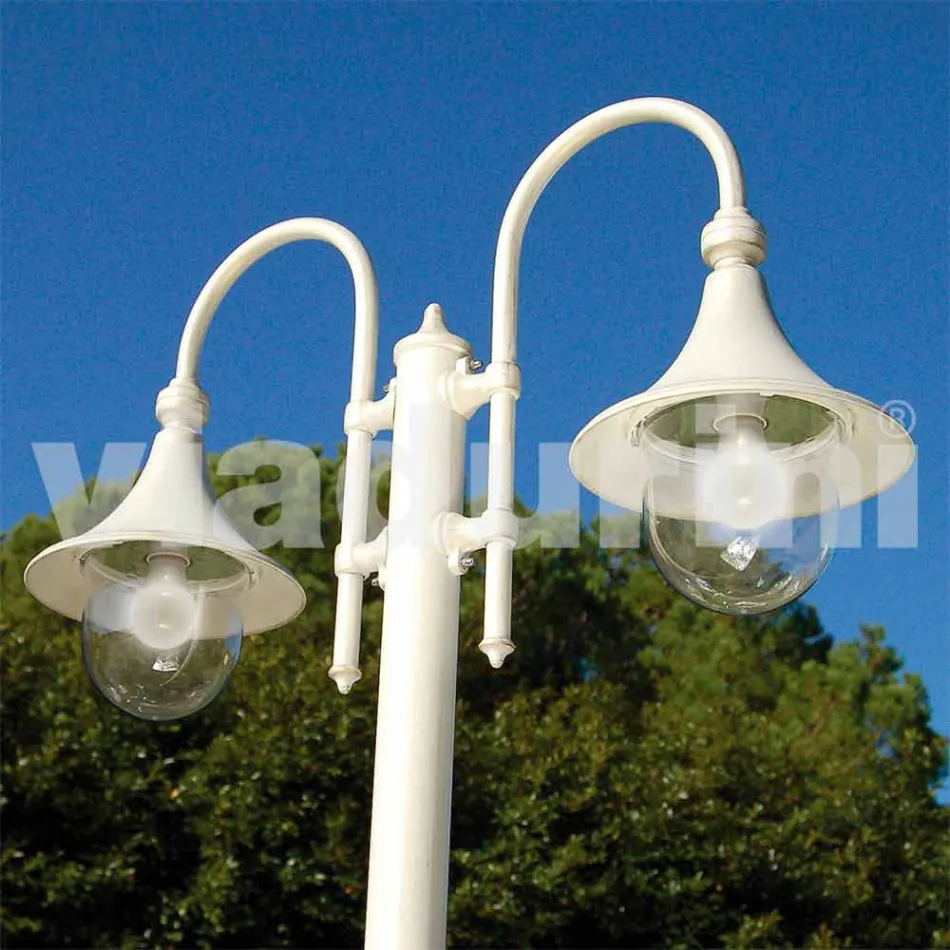 Garden lamp in white die-cast aluminium made Italy, Anusca Viadurini