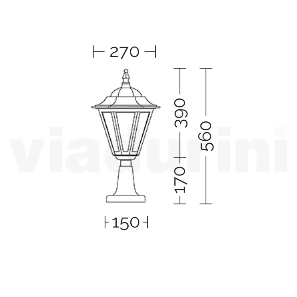 Garden lamp in sandblasted glass and 5 aluminium finishes - Pinako Viadurini