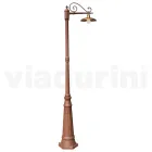Vintage Garden Lamp in Aluminium and Brass Made in Italy - Adela Viadurini