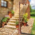 Vintage Garden Lamp in Aluminium and Brass Made in Italy - Adela Viadurini