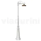 Vintage Garden Lamp in Aluminium and Brass Made in Italy - Adela Viadurini