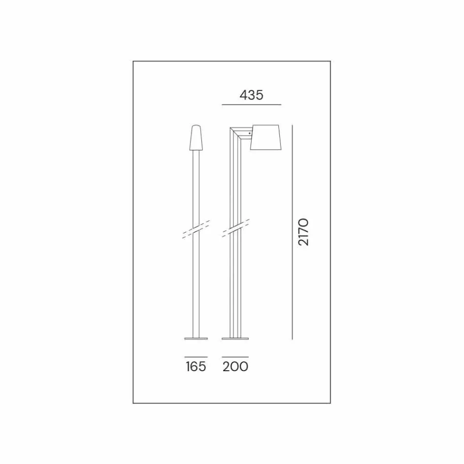 Outdoor Lamppost in Antique Brown Metal 2 Heights - Saint Tropez by Il Fanale Viadurini