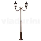 Garden Lamp 2 Lights in Aluminium Vintage Style Made in Italy - Leona Viadurini