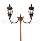 Garden Lamp 2 Lights in Aluminium Vintage Style Made in Italy - Leona Viadurini