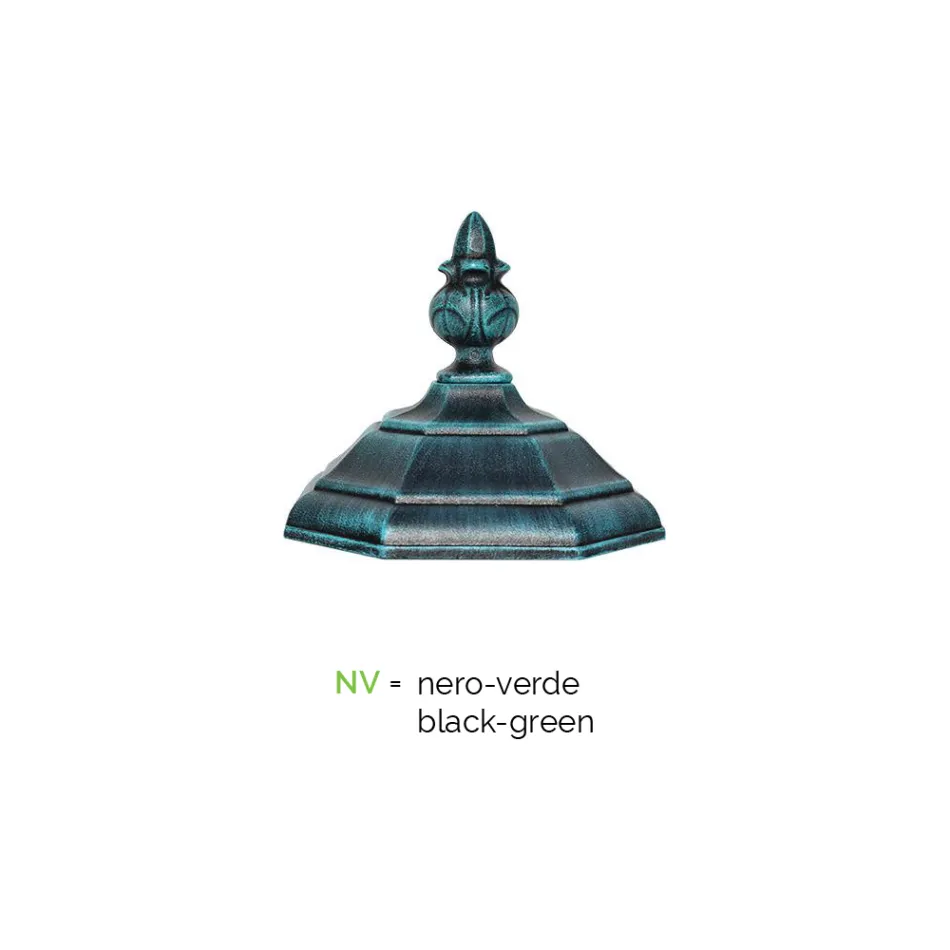 Garden Lamp 2 Lights in Aluminium Vintage Style Made in Italy - Leona Viadurini