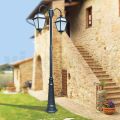 Garden Lamp with 2 Lights in Aluminium and Glass Made in Italy - Vivian