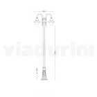 Garden Lamp with 3 Lights in Aluminium Made in Italy - Cassandra Viadurini