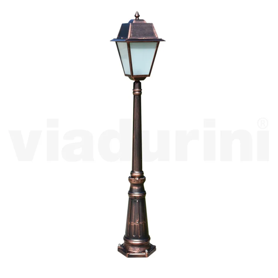 Vintage Style Garden Lamp in Aluminium and Glass Made in Italy - Doroty Viadurini