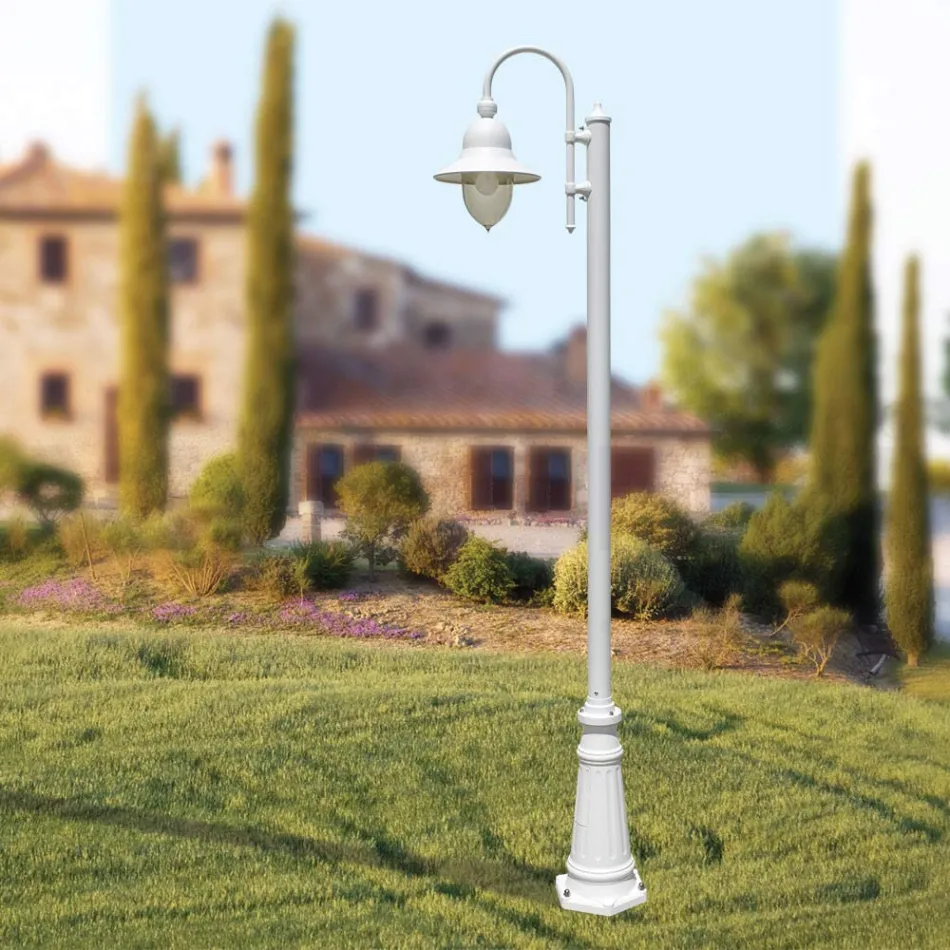 Vintage Style Garden Lamp in Aluminium Made in Italy - Cassandra Viadurini