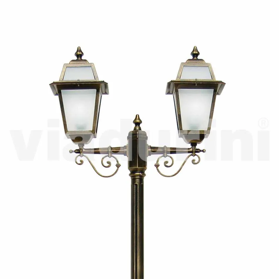 Outdoor lamp with two lights in aluminium made in Italy, Kristel Viadurini